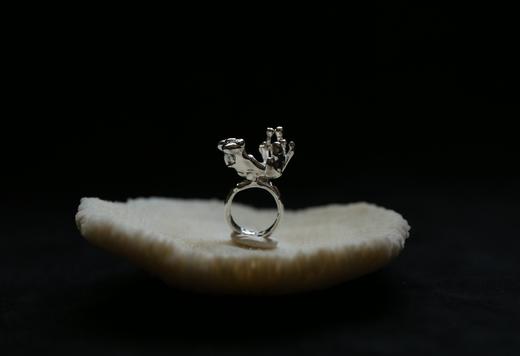 CHEZ BOQUE 冬日童话系列原创手工925银戒指《天空树2号》 商品图0