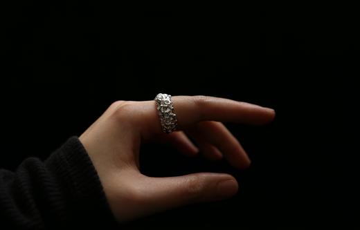 CHEZ BOQUE 覆盖系列原创手工925银戒指《太阳王》 商品图1