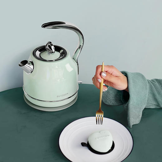 Buydeem/北鼎 K203浅杉绿电水壶304不锈钢自动断电电热水壶 商品图3