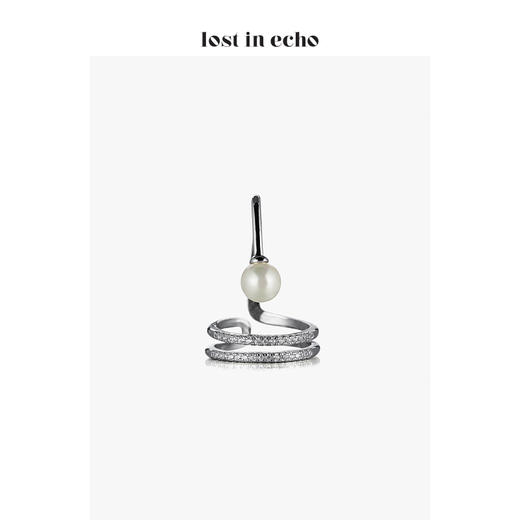 lost in echo x 摘星阁系列 设计师品牌 冬季新款 星月珍珠晶饰指尖戒系列 商品图2