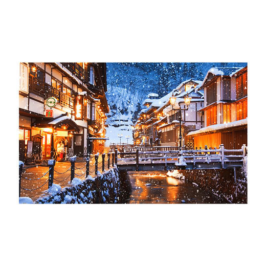 1000片 平面拼图 塑料拼图 H2558 冬日温泉旅馆 商品图0