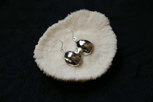 CHEZ BOQUE 庭园的馈赠系列原创手工925银耳环《鼓腹》 商品图0