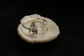 CHEZ BOQUE 庭园的馈赠系列原创手工925银手镯《银杏》