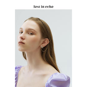 lost in echo x 摘星阁系列 设计师品牌 新款  流星链式不对称耳饰