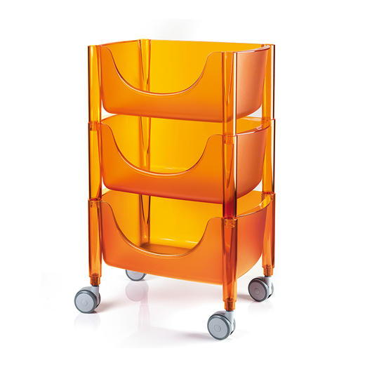 利快意大利Guzzini落地整理筐置地式收纳架置物架推车式收纳篮 商品图0