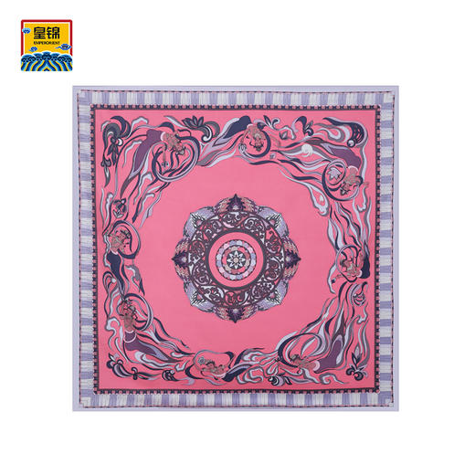 【皇锦】真丝围巾印花桑蚕丝方巾·妙喜无边 商品图1