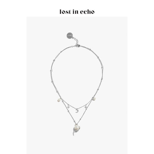 lost in echo x 摘星阁系列 冬季新款双层叠戴星月珍珠吊饰项链 商品图3