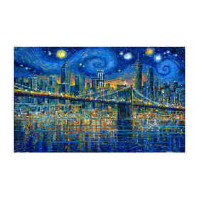 【折扣商品 不退不换】1000片 平面拼图 塑料拼图 H2565 Robert Lyn Nelson-城市黎明