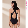 sisia泳衣女夏2021新款黑色时尚性感v领显瘦遮肚连体泳衣仙气ins 商品缩略图1