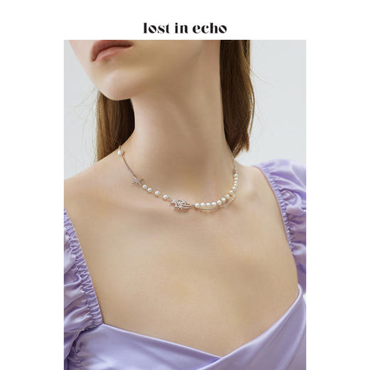 lost in echo x 摘星阁系列 新款  流星吊饰珍珠项链 商品图4