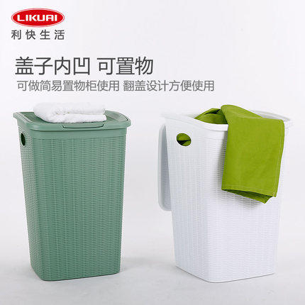 利快StefanPlast意大利进口编织风格仿藤编脏衣篮/洗衣篮/收纳筐 商品图2