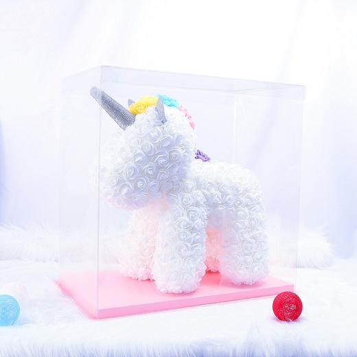 【高端礼品 】爆款七夕儿童节玫瑰独角兽永生花创意礼物生日礼物六一 商品图3