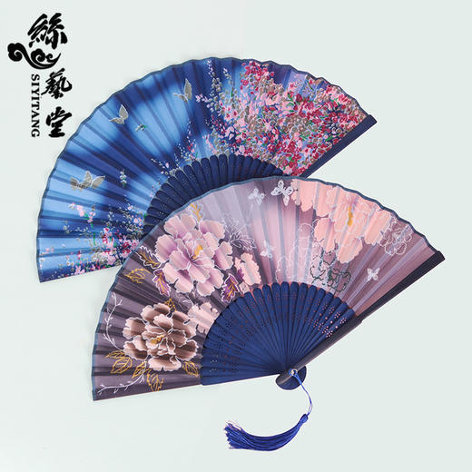 丝艺堂古风折扇20CM女士随身中国风礼品 商品图0