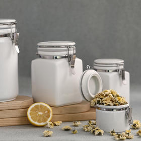 zero japan日本原产美浓烧陶瓷密封罐收纳罐储物罐茶叶罐防潮防晒