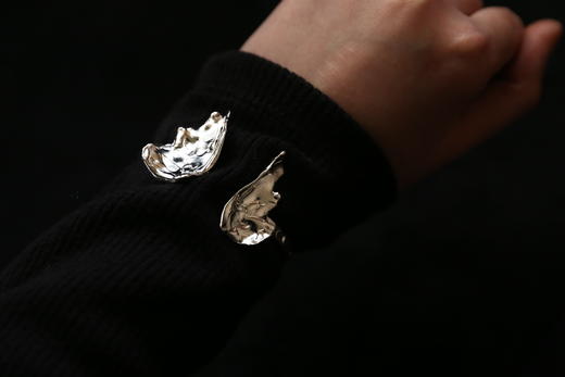 CHEZ BOQUE 庭园的馈赠系列原创手工925银手镯《银杏》 商品图2