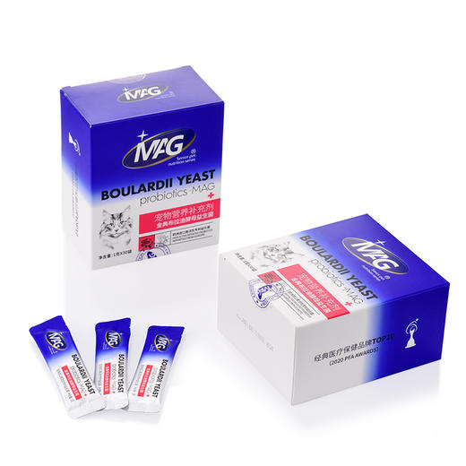 （积分兑换）【MAG U+系列 金典布拉迪酵母益生菌猫用1g*30袋】调理肠胃改善软便调理口臭护肠养胃帮助消化 商品图1