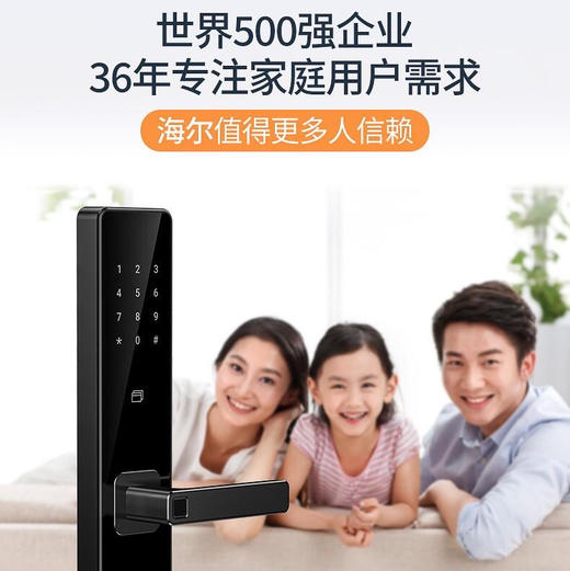 海尔（Haier）指纹锁 HFH-68E-R曜石黑 商品图1