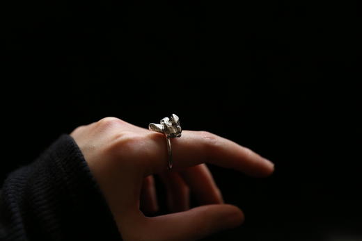 CHEZ BOQUE 庭园的馈赠系列原创手工925银戒指《山丘0号》 商品图5