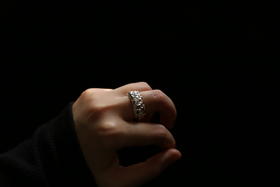 CHEZ BOQUE 覆盖系列原创手工925银戒指《太阳王》