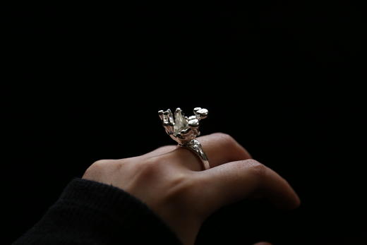 CHEZ BOQUE 冬日童话系列原创手工925银戒指《天空树2号》 商品图3