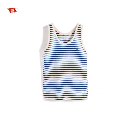 VinR/01210161/亮蓝条纹背心 商品图0