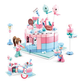 快乐小鲁班风味街系列积木益智拼装儿童玩具新年礼物男女孩桌游