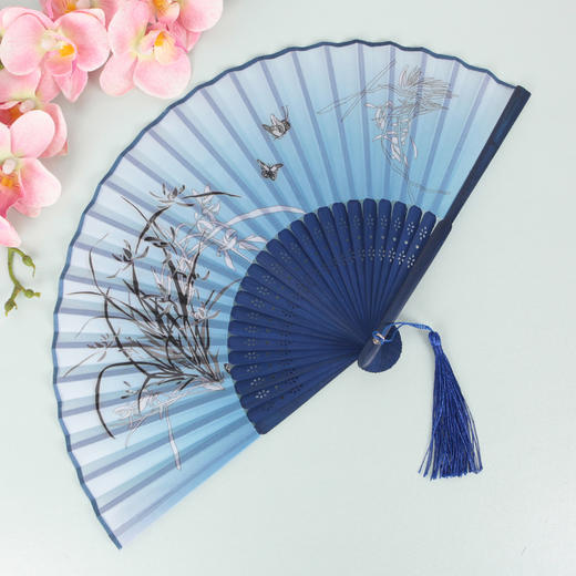 丝艺堂古风折扇20CM女士随身中国风礼品 商品图4