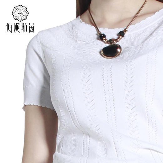 【伯妮斯茵】172E052--白色针织衫--天青石金耳环--《太阳之子--印加》 商品图3