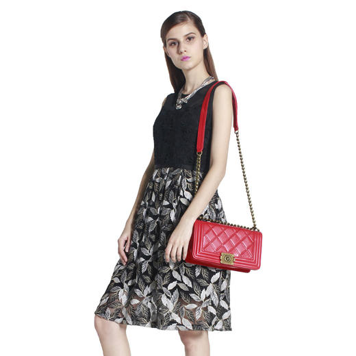 【伯妮斯茵】172S047--黑色连衣裙--莫契月亮神壁画--《太阳之子--印加》 商品图5