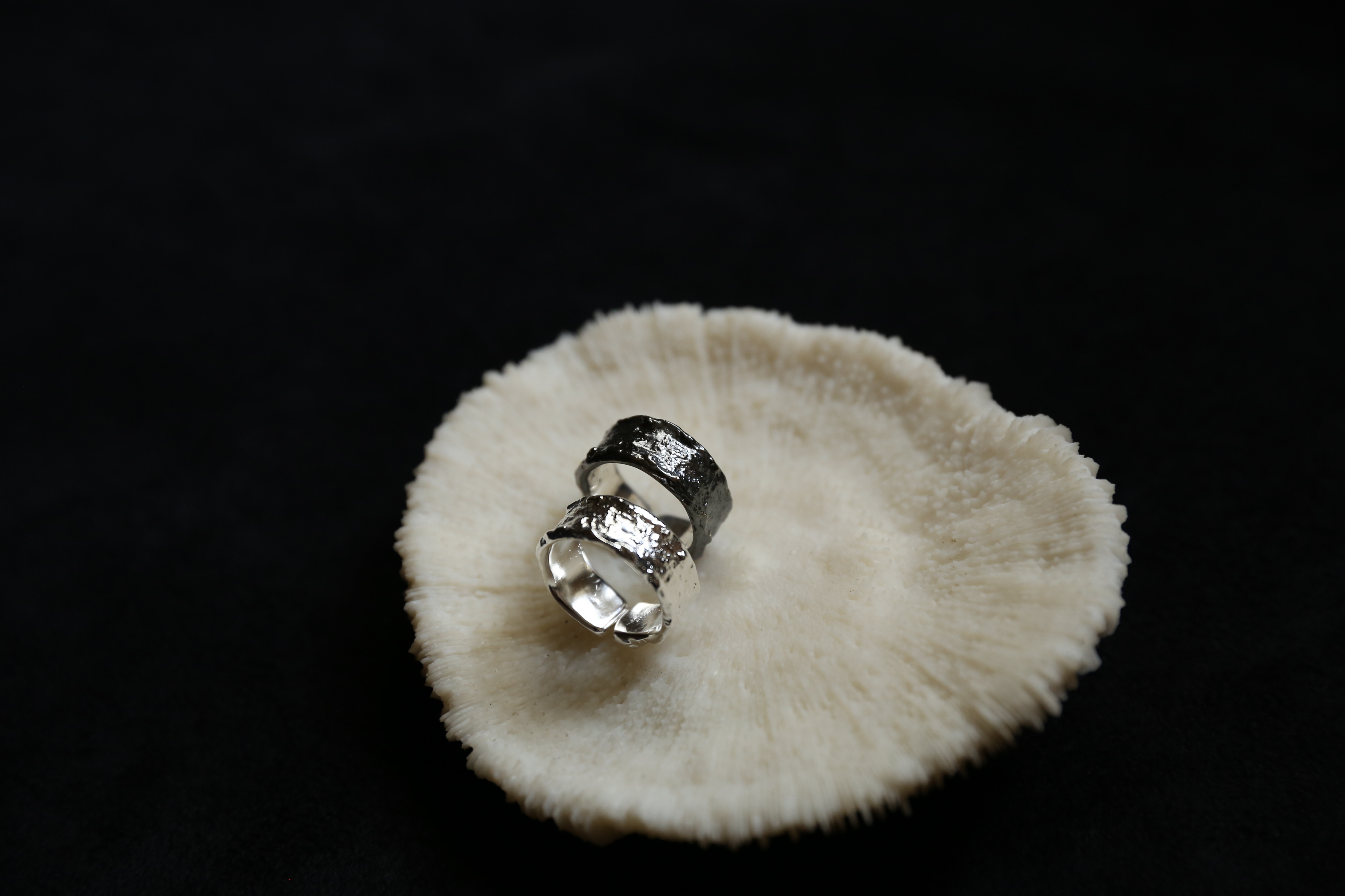 CHEZ BOQUE 覆盖系列原创手工925银戒指《银纱》