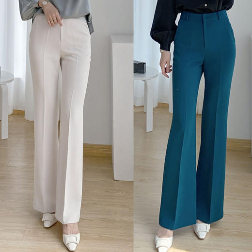 休闲直筒微喇叭阔腿西装裤 商品图0