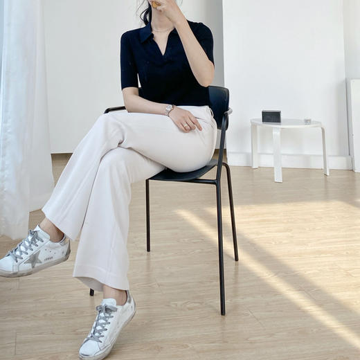 休闲直筒微喇叭阔腿西装裤 商品图2