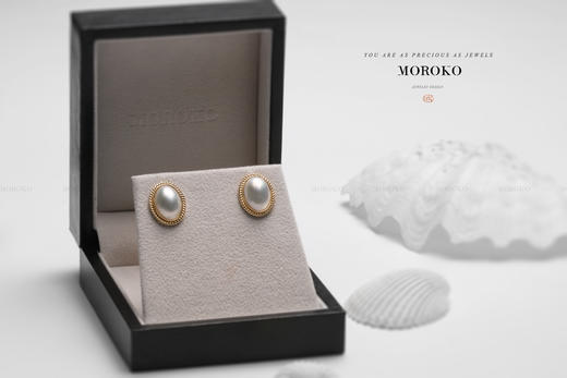 青云「椭圆马贝耳钉」 商品图5