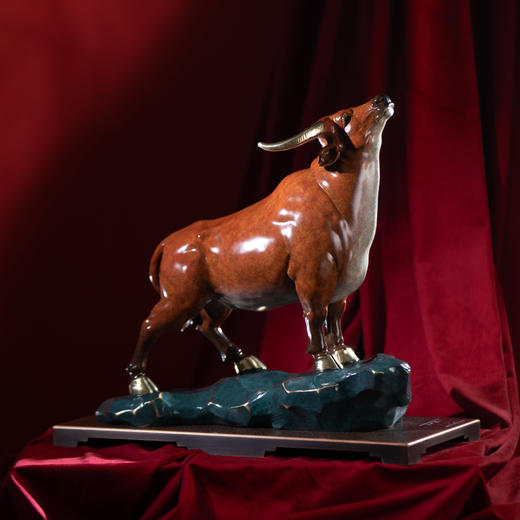 朱炳仁·铜 精铜 牛气高升 非遗家居牛年新品摆件 商品图2