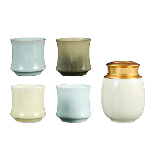 龙泉青瓷茶具 XH8037 四季杯茶叶罐套组 商品图4