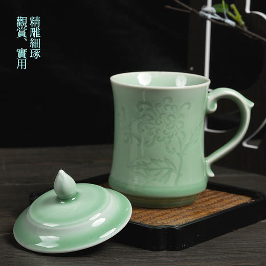 龙泉青瓷茶具 XH8013 鸿禧云集办公杯 商品图1