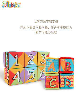 jollybaby宝宝字母数字积木拼图玩具布 商品图2