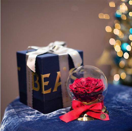 【端午】野兽派（THE BEAST）白雪公主的苹果音乐水晶球永生花玫瑰礼盒 商品图0
