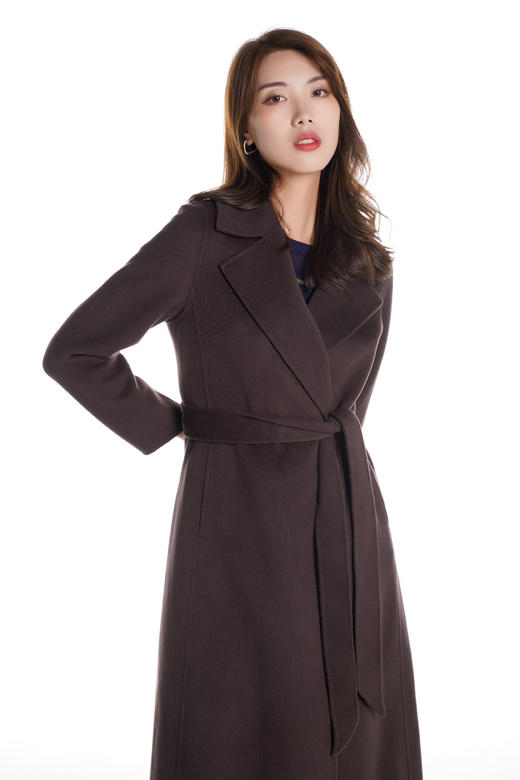 奇威【100%全羊毛】手工修身女神大衣71004209【现货】主推 商品图4