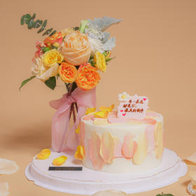 【每朵花都是你美丽的模样】1.5磅 香草奶油芒果夹心口味