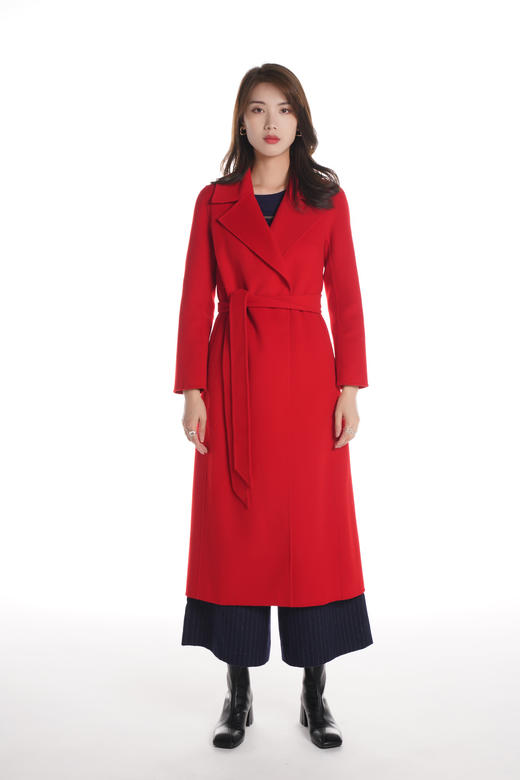 奇威【100%全羊毛】手工修身女神大衣71004209【现货】主推 商品图1