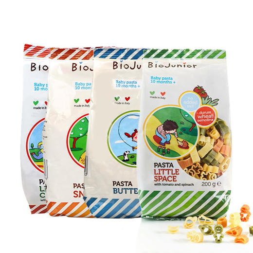 碧欧奇婴幼儿意面儿童面条宝宝辅食意大利钙铁锌营养面条200g（2袋混批）) 商品图0