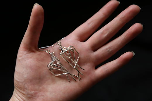 CHEZ BOQUE 爵士年代系列原创手工925银耳环《Gymnopedie》 商品图1