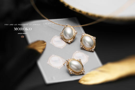 爱奥尼「椭圆马贝项链」 商品图4