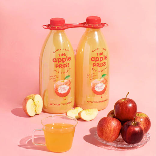 MM 山姆 The Apple Press 新西兰进口 原榨苹果汁 1.5L*2 商品图1
