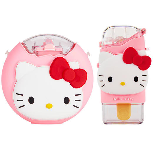 凡米粒HelloKitty甜甜圈水壶儿童凉水杯小学生夏季吸管杯可爱幼儿园网红水杯 商品图1