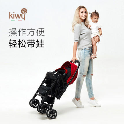 意大利kiwy婴儿推车双向高景观轻便可坐可躺宝宝溜娃神器 商品图3