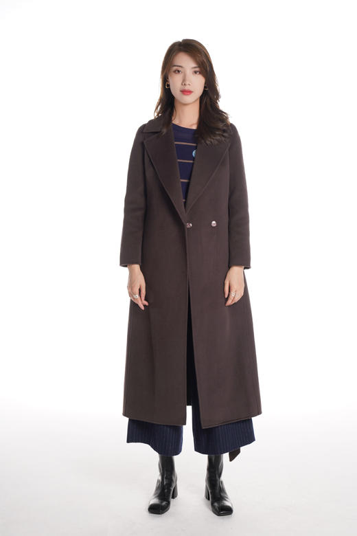 奇威【100%全羊毛】手工修身女神大衣71004209【现货】主推 商品图5