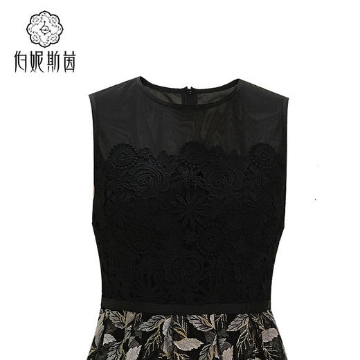 【伯妮斯茵】172S047--黑色连衣裙--莫契月亮神壁画--《太阳之子--印加》 商品图3