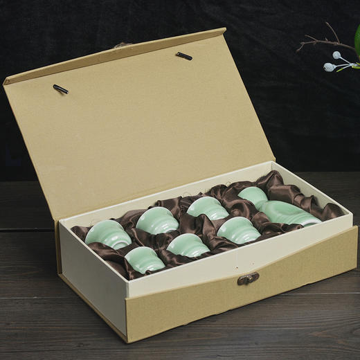 龙泉青瓷茶具 XH8004 福寿康宁一壶六杯酒具 商品图3